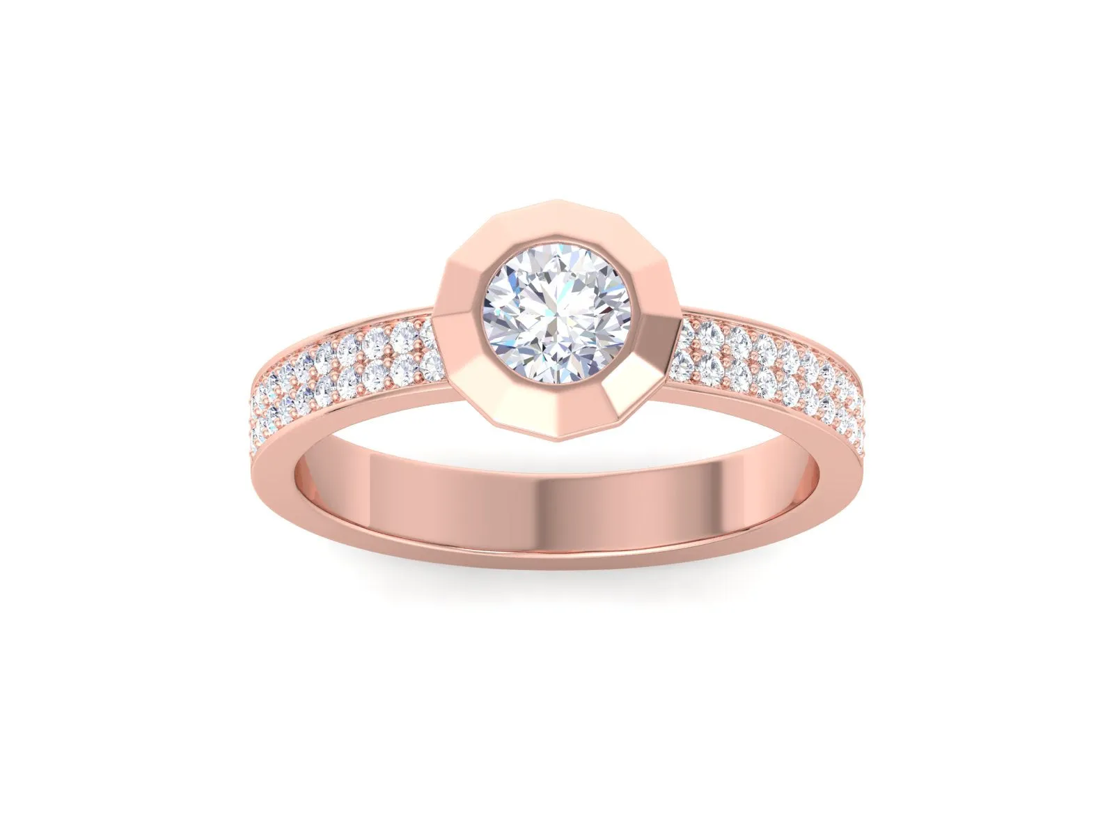 0.5Ct Round diamond engagement ring