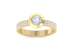 0.5Ct Round diamond engagement ring