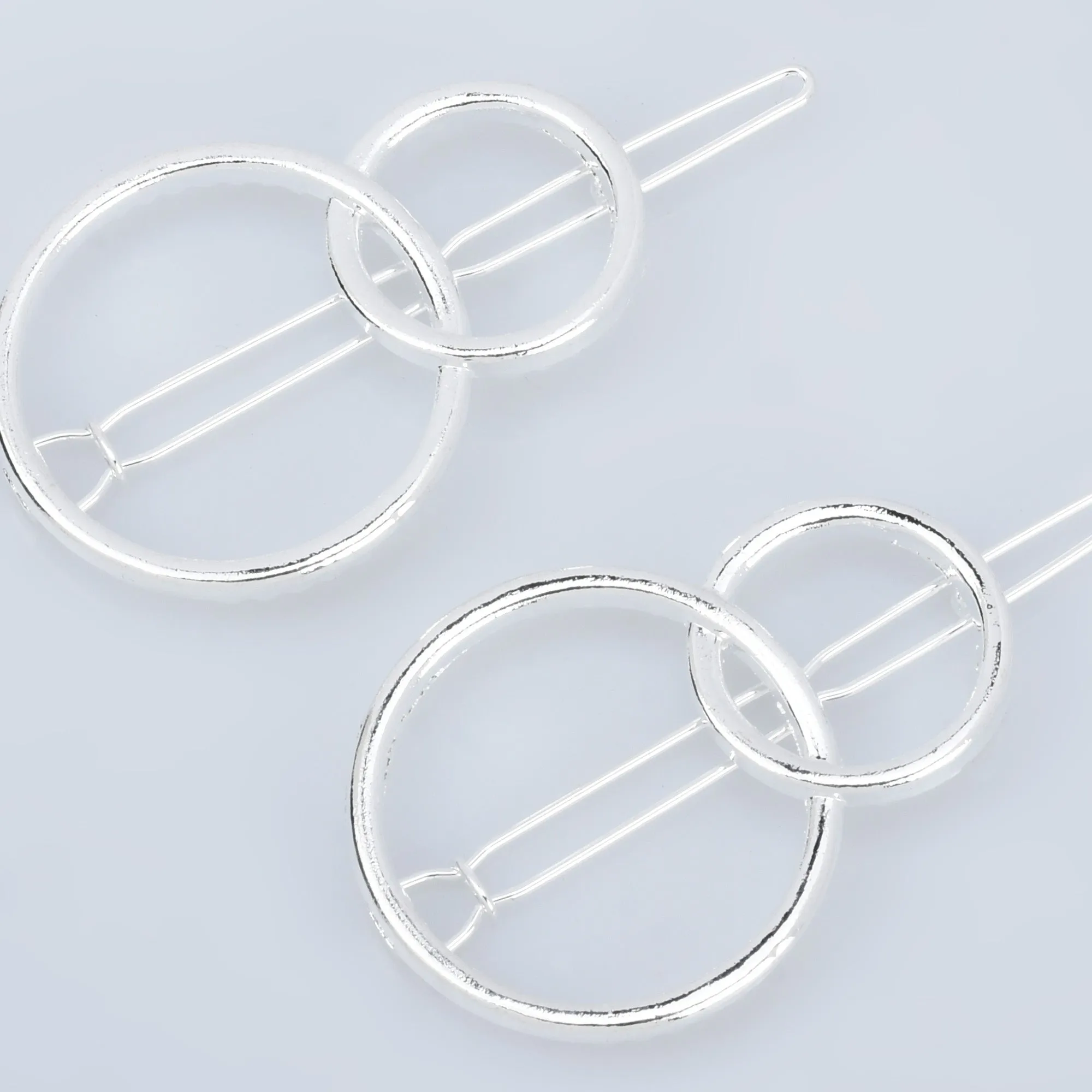 1 1/4 Alloy Geometric minimalistic hair clip Minimalist Hair Accessory Circle hair clip Ladies Hair Jewelry 5pcs 102911