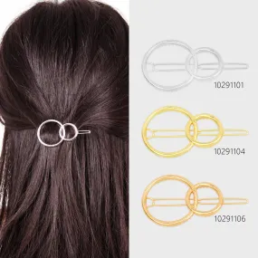 1 1/4 Alloy Geometric minimalistic hair clip Minimalist Hair Accessory Circle hair clip Ladies Hair Jewelry 5pcs 102911