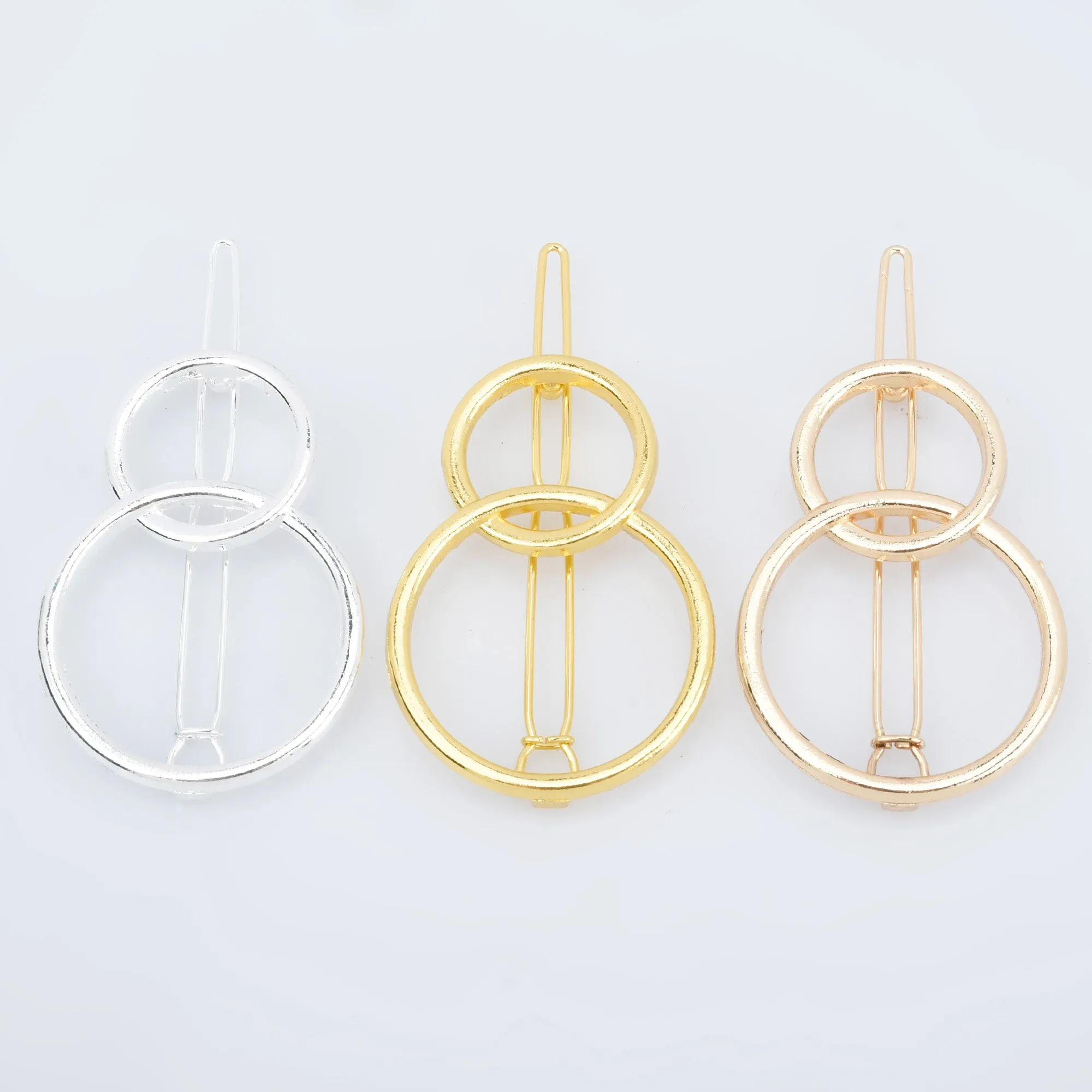 1 1/4 Alloy Geometric minimalistic hair clip Minimalist Hair Accessory Circle hair clip Ladies Hair Jewelry 5pcs 102911