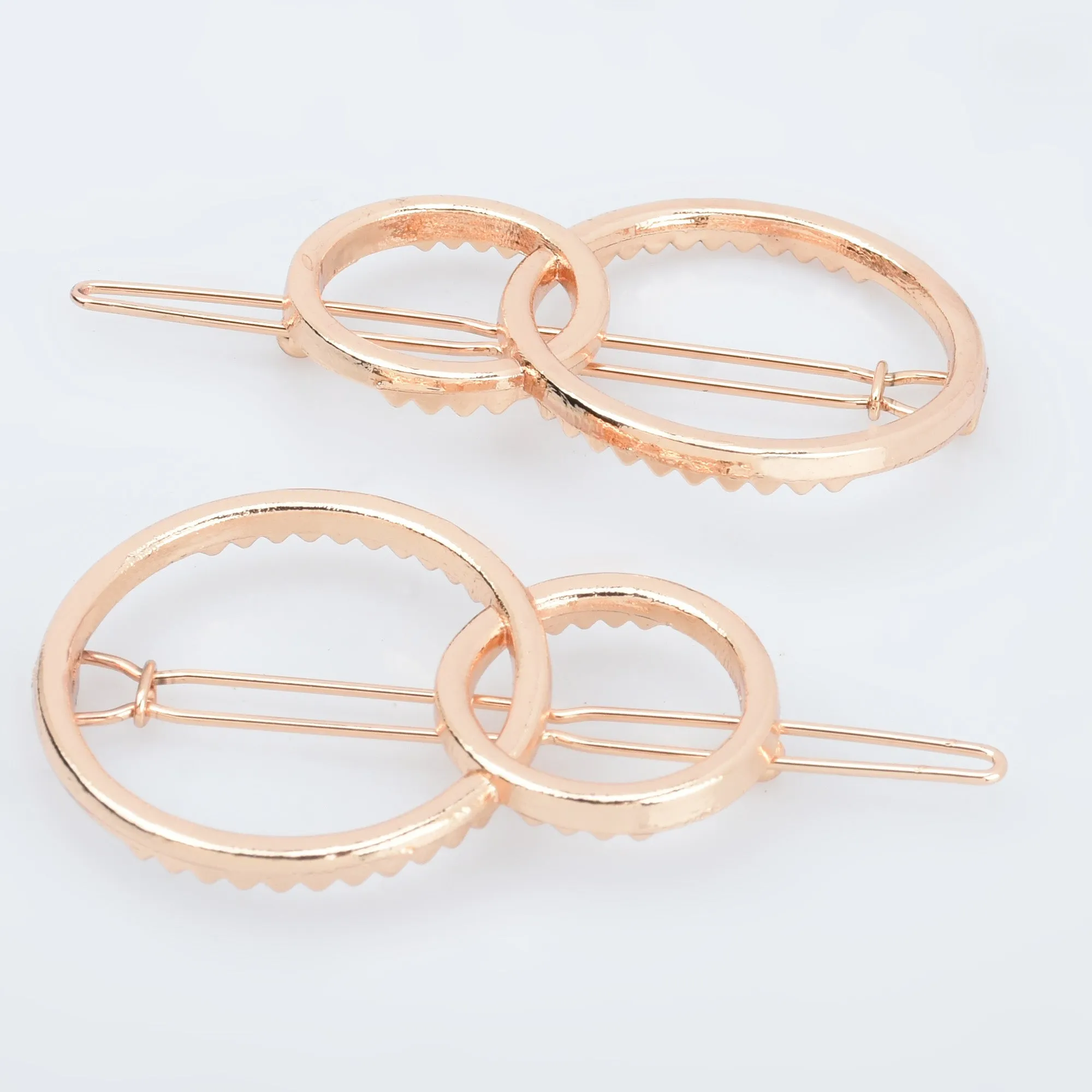 1 1/4 Alloy Geometric minimalistic hair clip Minimalist Hair Accessory Circle hair clip Ladies Hair Jewelry 5pcs 102911