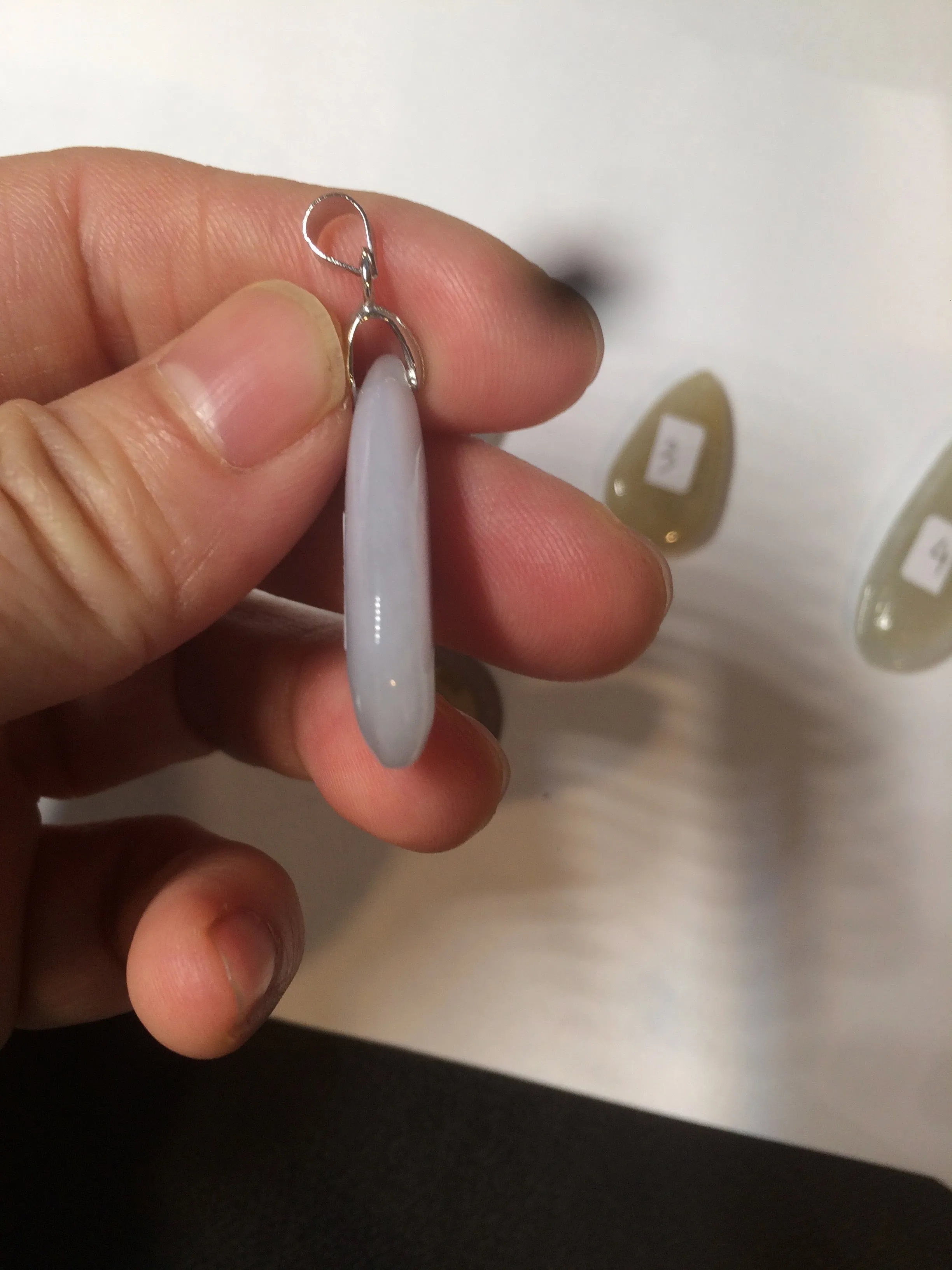 100% natural icy watery green purple white yellow type A jadeite jade water drop/blessed melon/bamboo pendant necklace group BG45