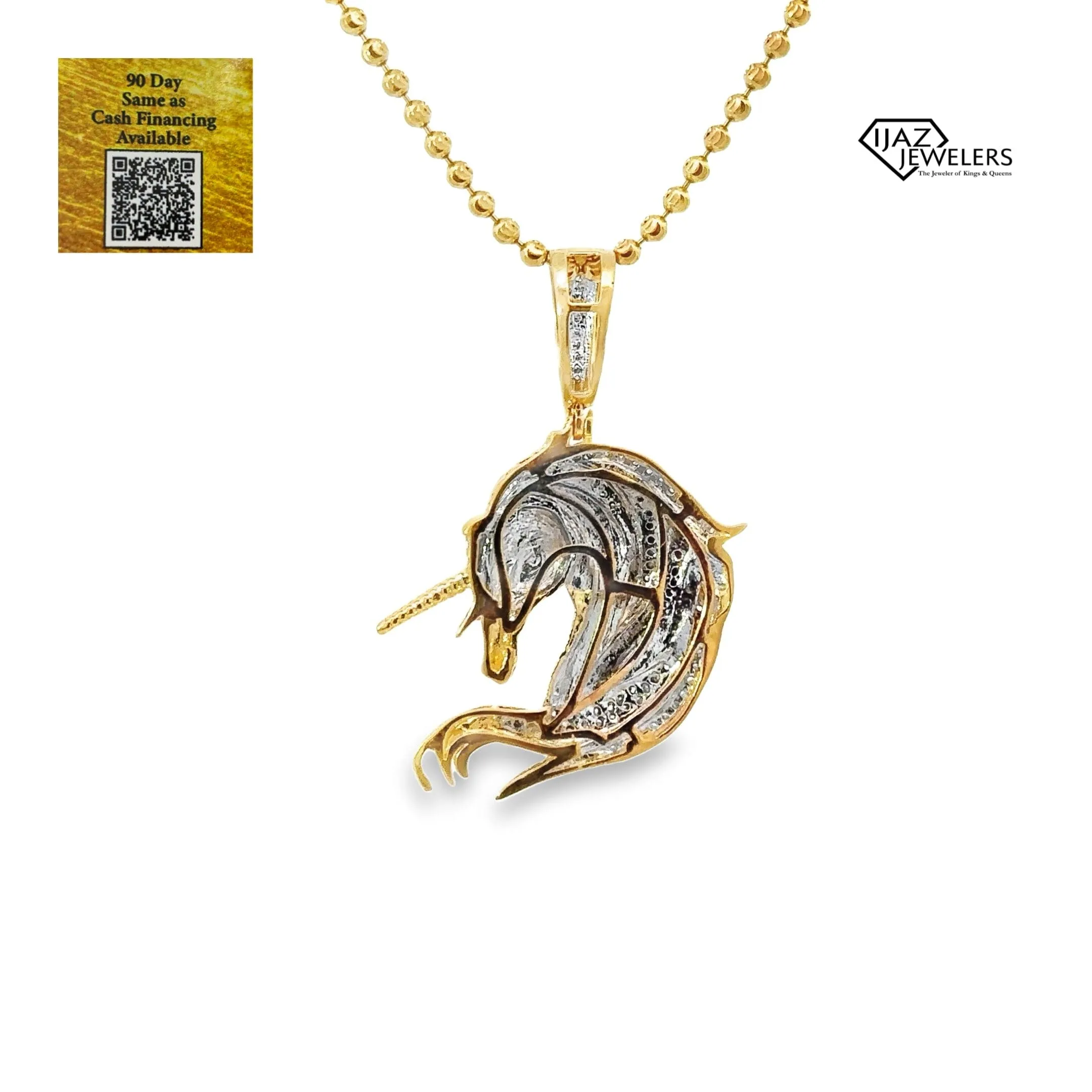 10K Gold 0.25 CTW Diamond Unicorn Charm