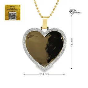 10K Gold 0.74 CTW Diamond Heart Picture Charm