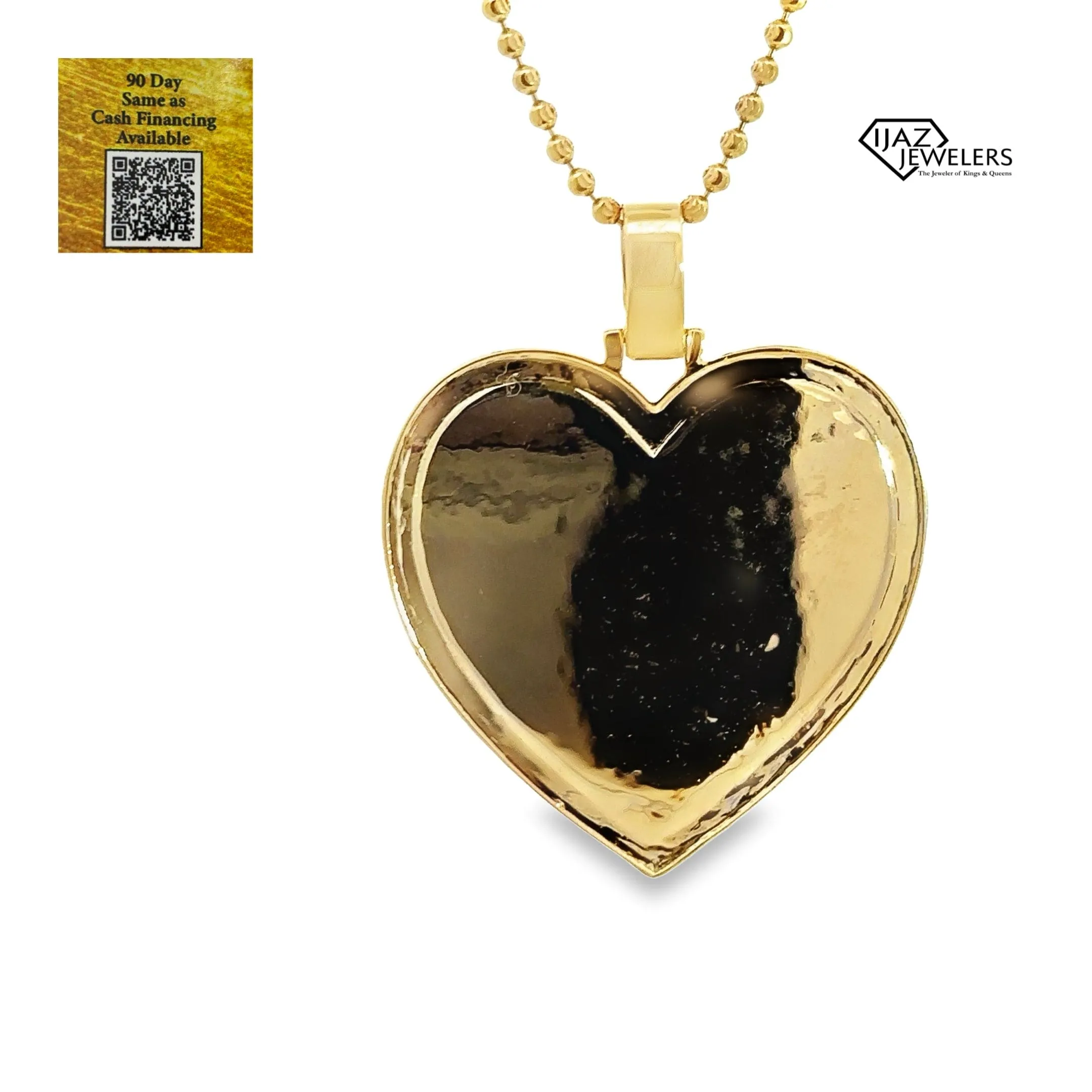 10K Gold 0.74 CTW Diamond Heart Picture Charm