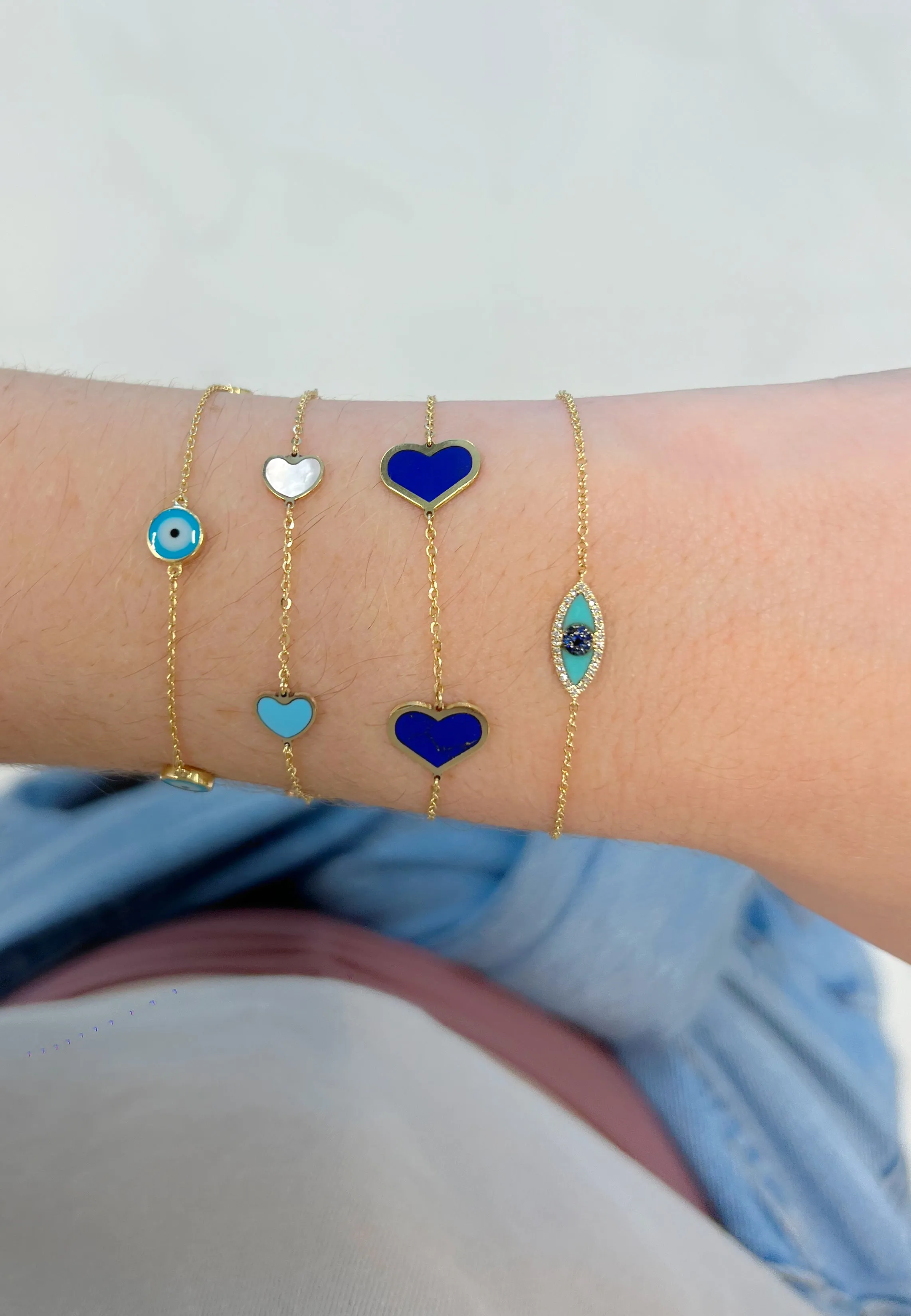 14k Evil Eye Bracelet