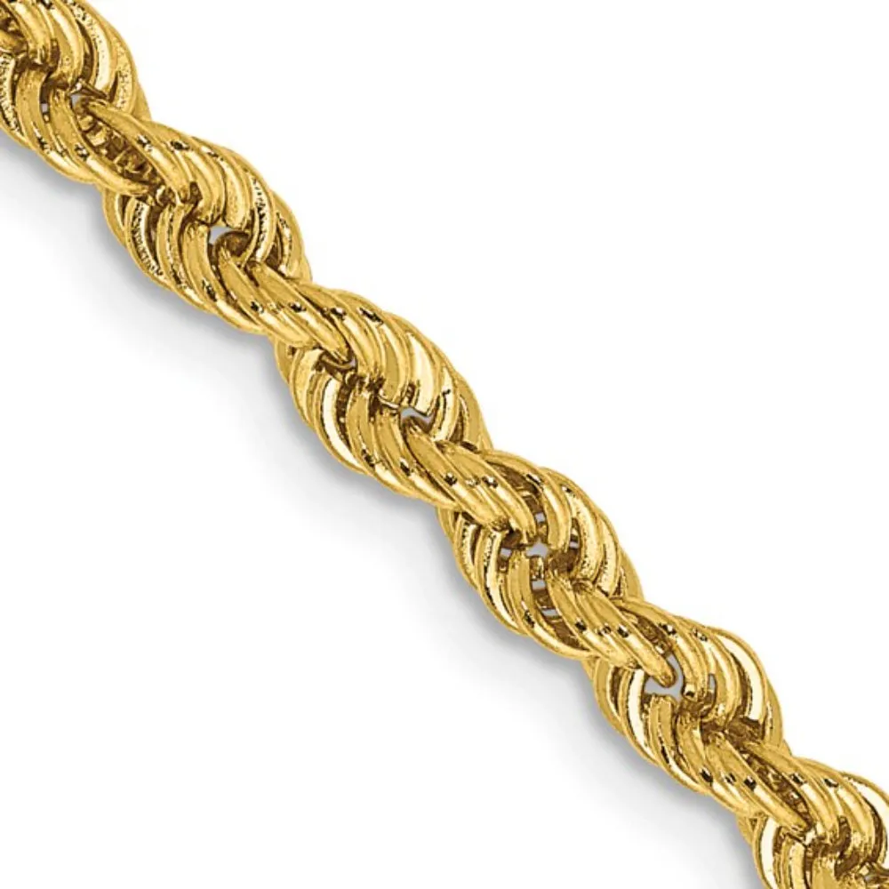 14k Gold 3mm Rope Chain, 20