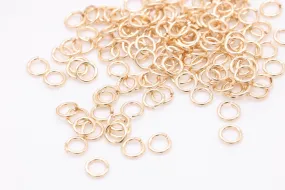 3mm Open Jump Rings, Gold-Filled, 25 Pieces Wholesale Jewelry Making Jump Rings