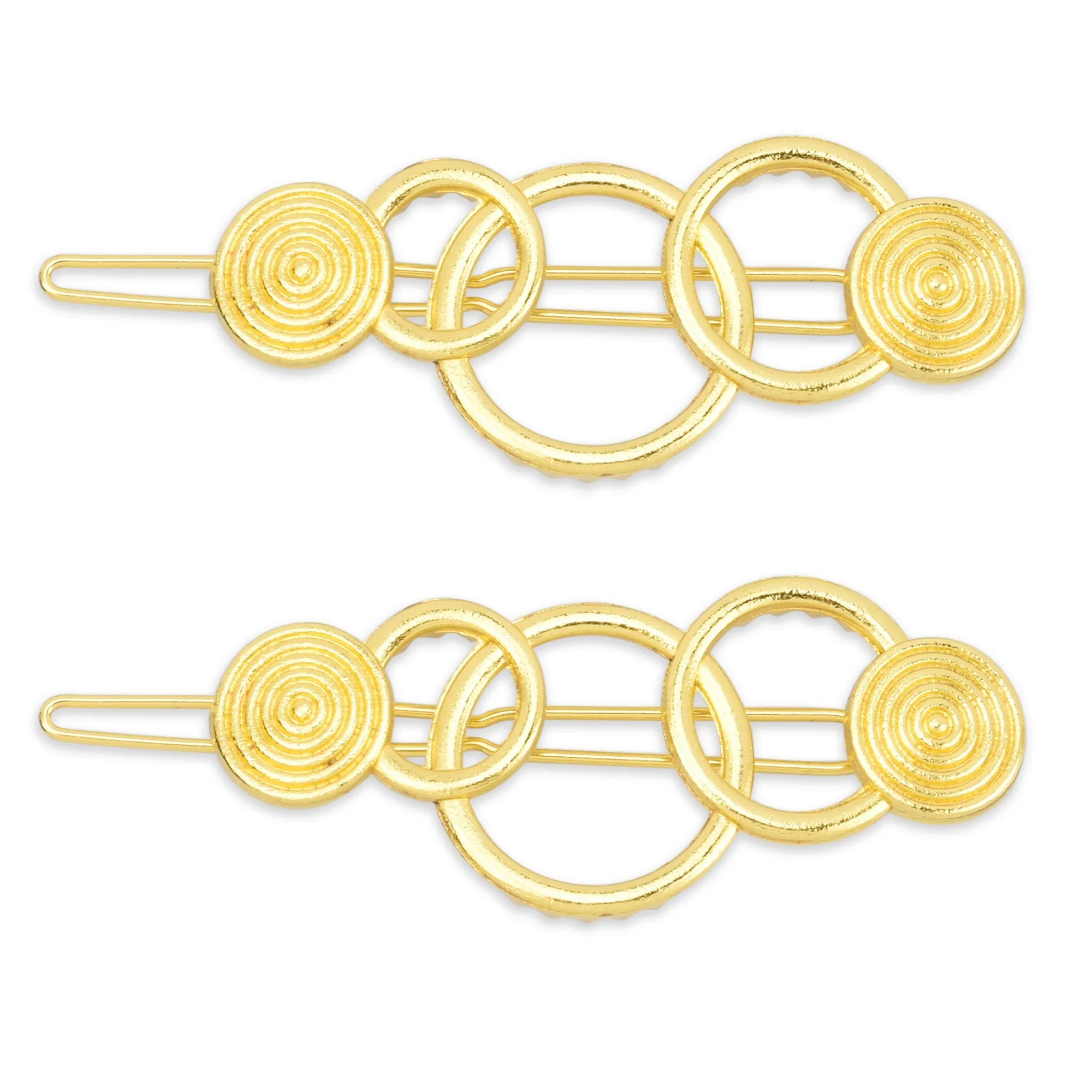 7/8*2 1/8 Alloy Geometric Hair Clip Minimalist Hair Accessory Circle Hair Clip Barrette Hair Slide 5pcs 102915