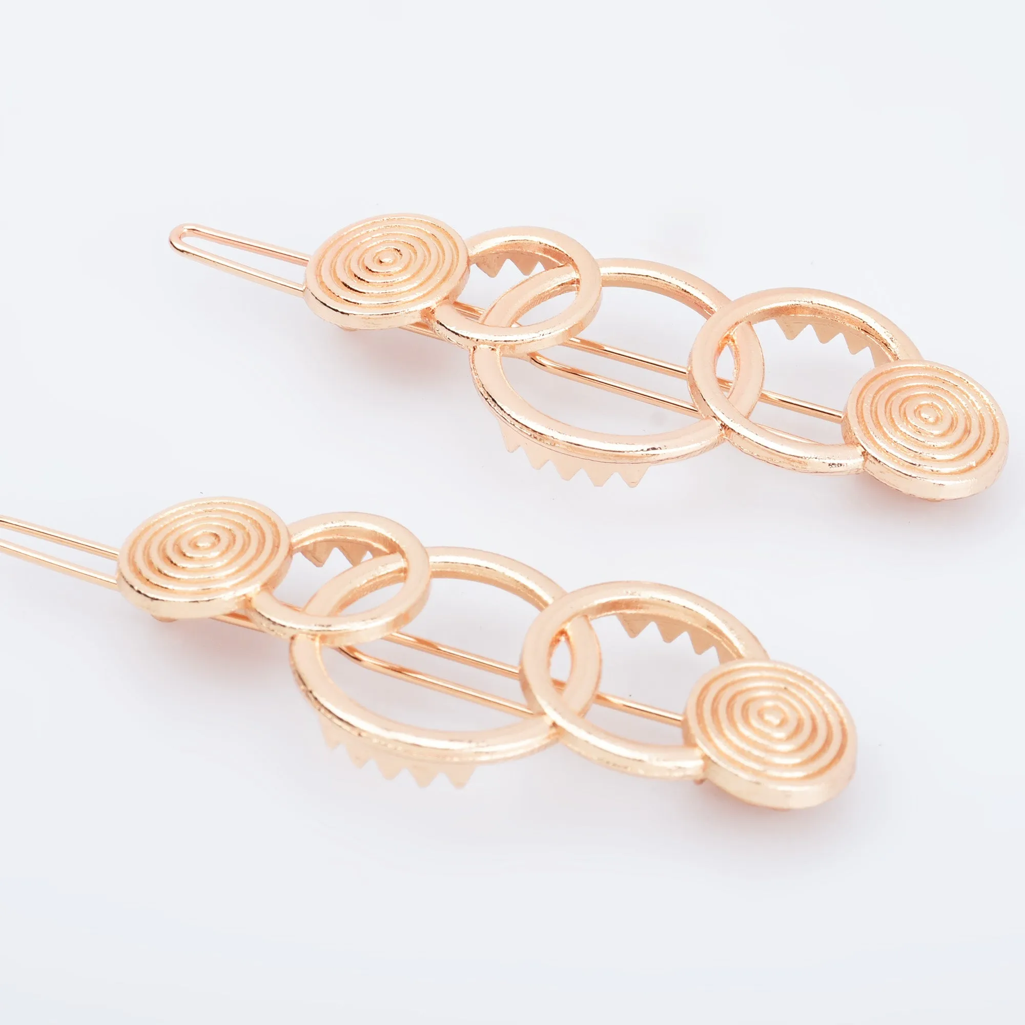 7/8*2 1/8 Alloy Geometric Hair Clip Minimalist Hair Accessory Circle Hair Clip Barrette Hair Slide 5pcs 102915