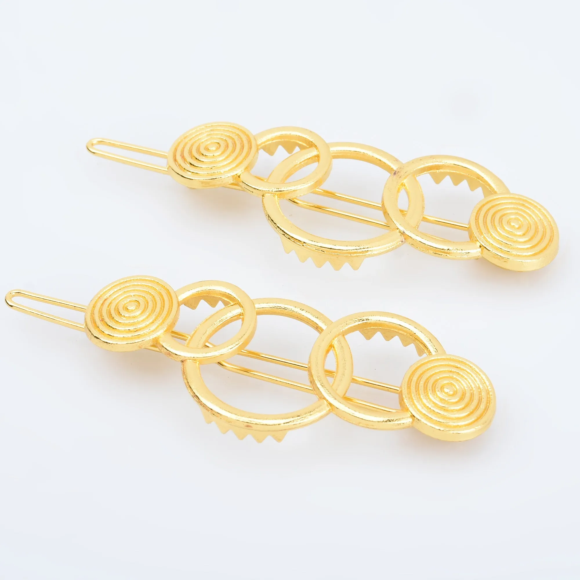 7/8*2 1/8 Alloy Geometric Hair Clip Minimalist Hair Accessory Circle Hair Clip Barrette Hair Slide 5pcs 102915