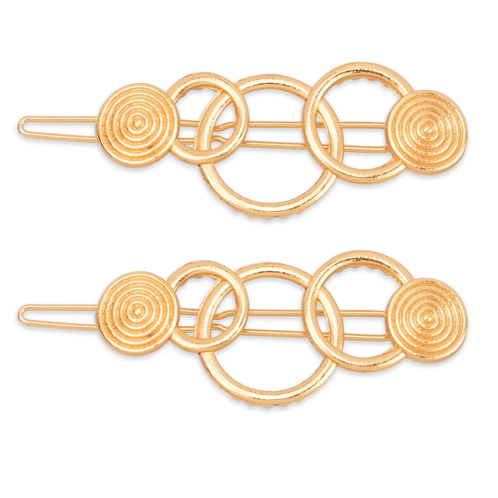 7/8*2 1/8 Alloy Geometric Hair Clip Minimalist Hair Accessory Circle Hair Clip Barrette Hair Slide 5pcs 102915