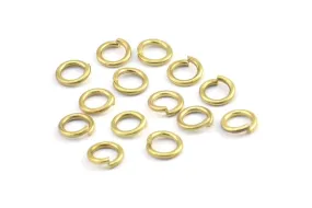 7mm Jump Ring - 500 Raw Brass Jump Rings (7x1.2mm) A0330