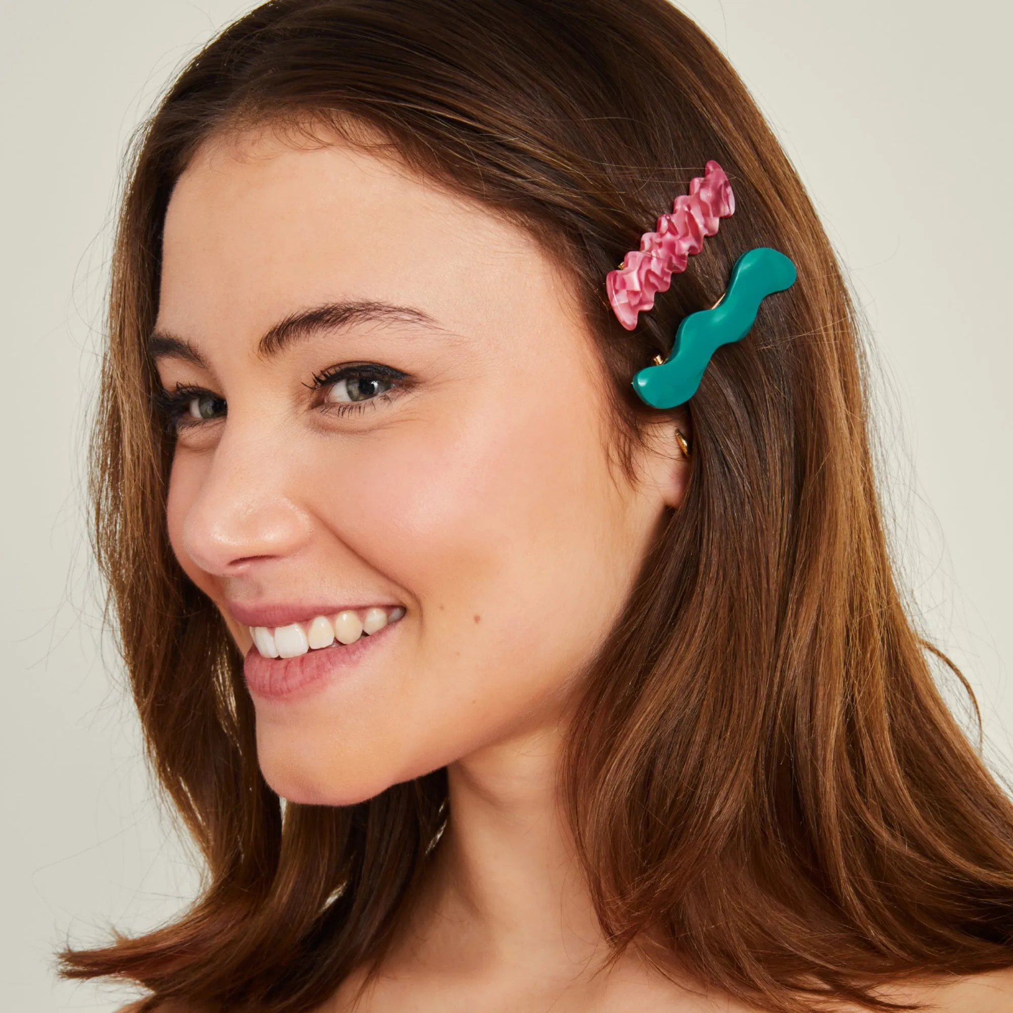 Accessorize London Women's Multi  Wiggle Hair Clips Pack-2