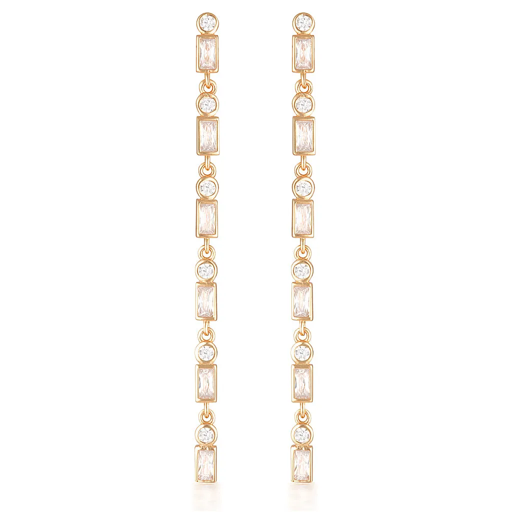 Addison Drop Earrings Rose Gold