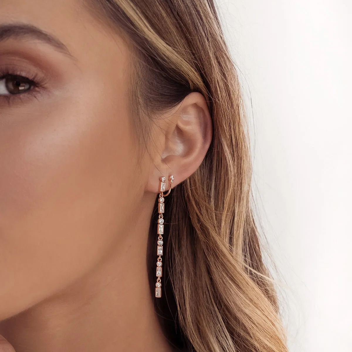 Addison Drop Earrings Rose Gold