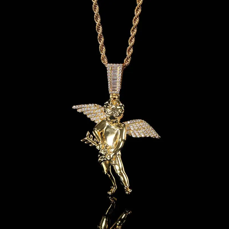 Angel with Wine Bottle Pendant