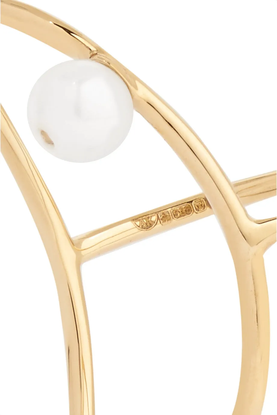 Anissa Kermiche Oval 14 Karat Gold Pearl Ring