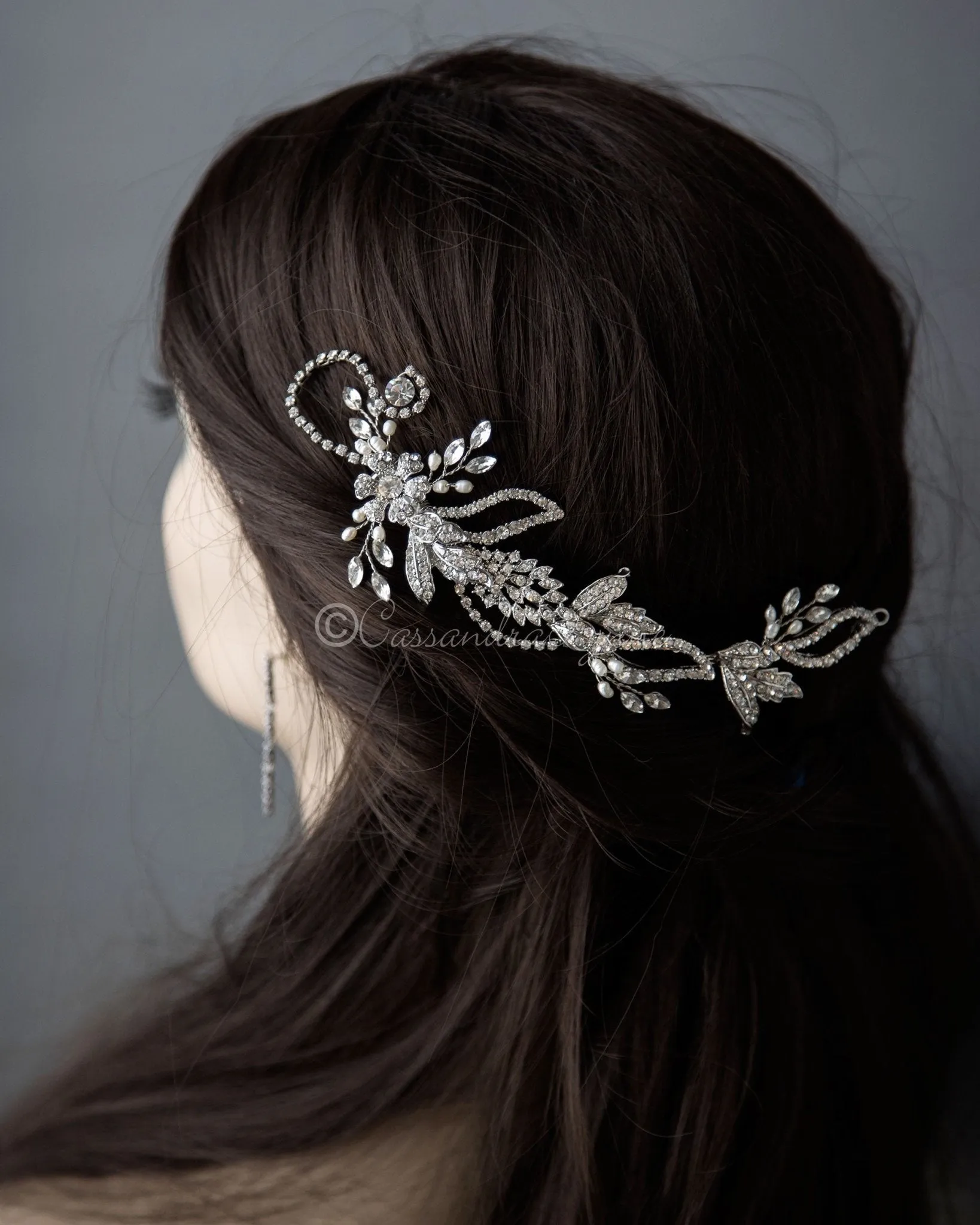 Antique Silver Wedding Hair Clip