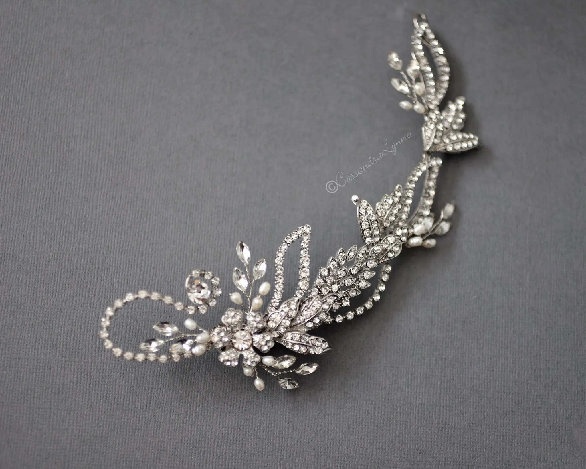 Antique Silver Wedding Hair Clip