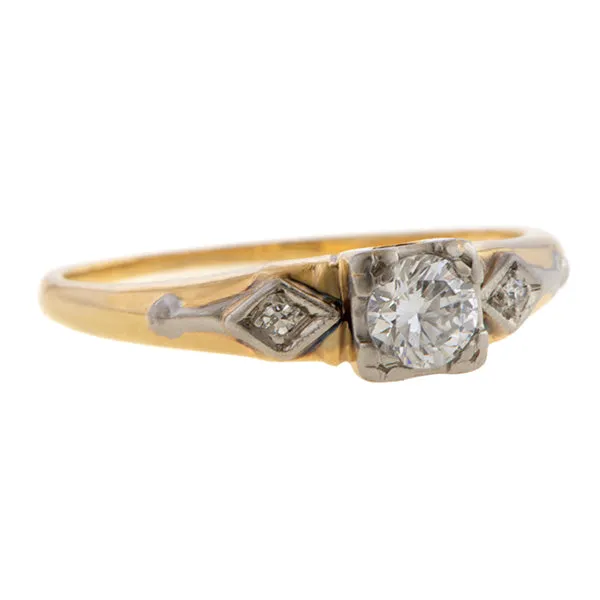 Art Deco Diamond Ring, RBC 0.20ct.