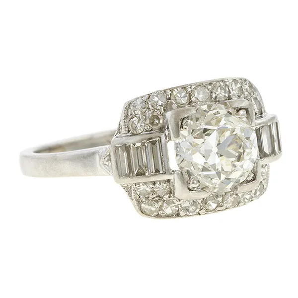 Art Deco Diamond Ring, TRB 1ct.