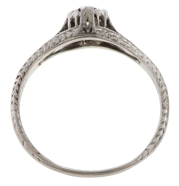 Art Deco Engagement Ring, Old Euro 0.25ct.