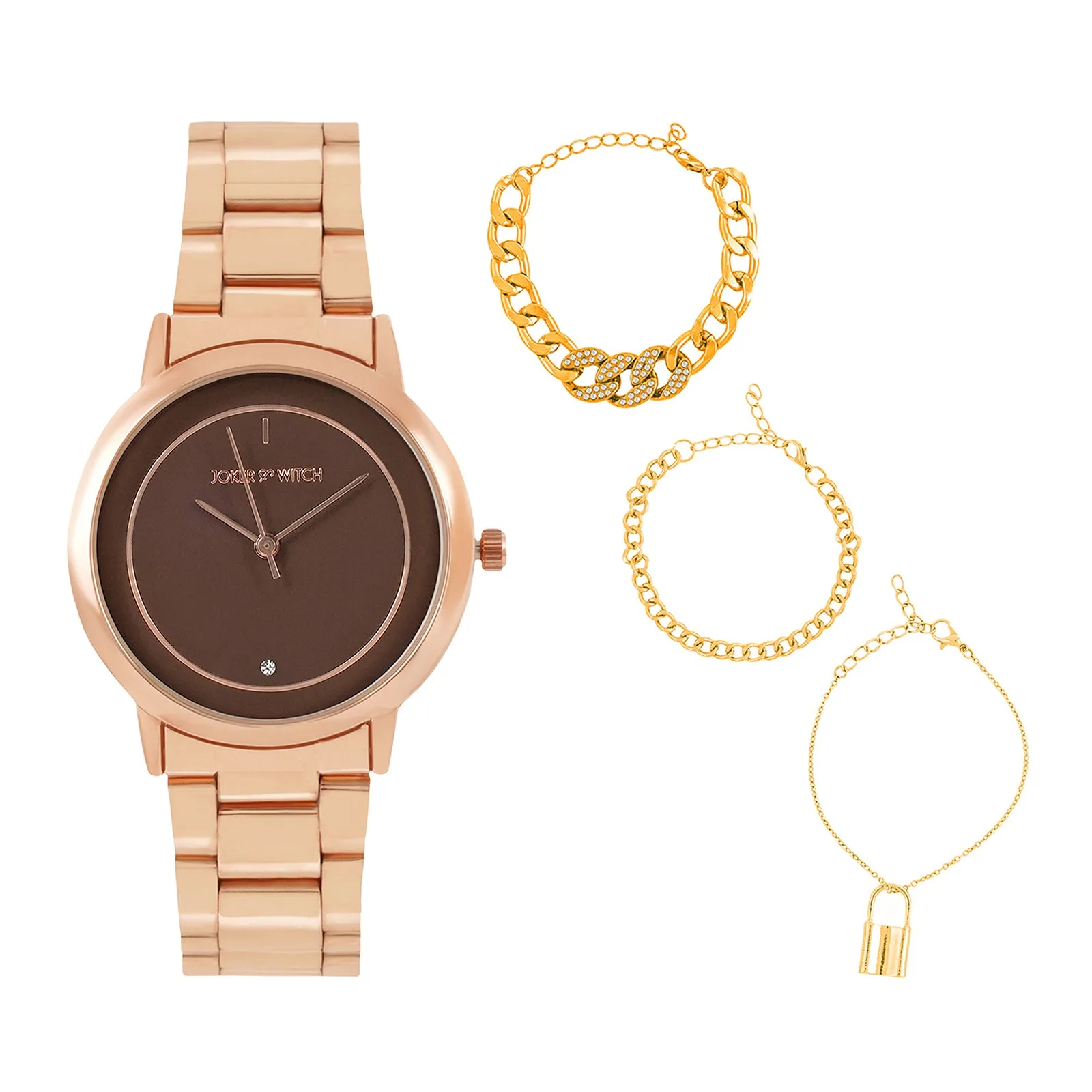 Attina Rosegold Watch Bracelet Stack