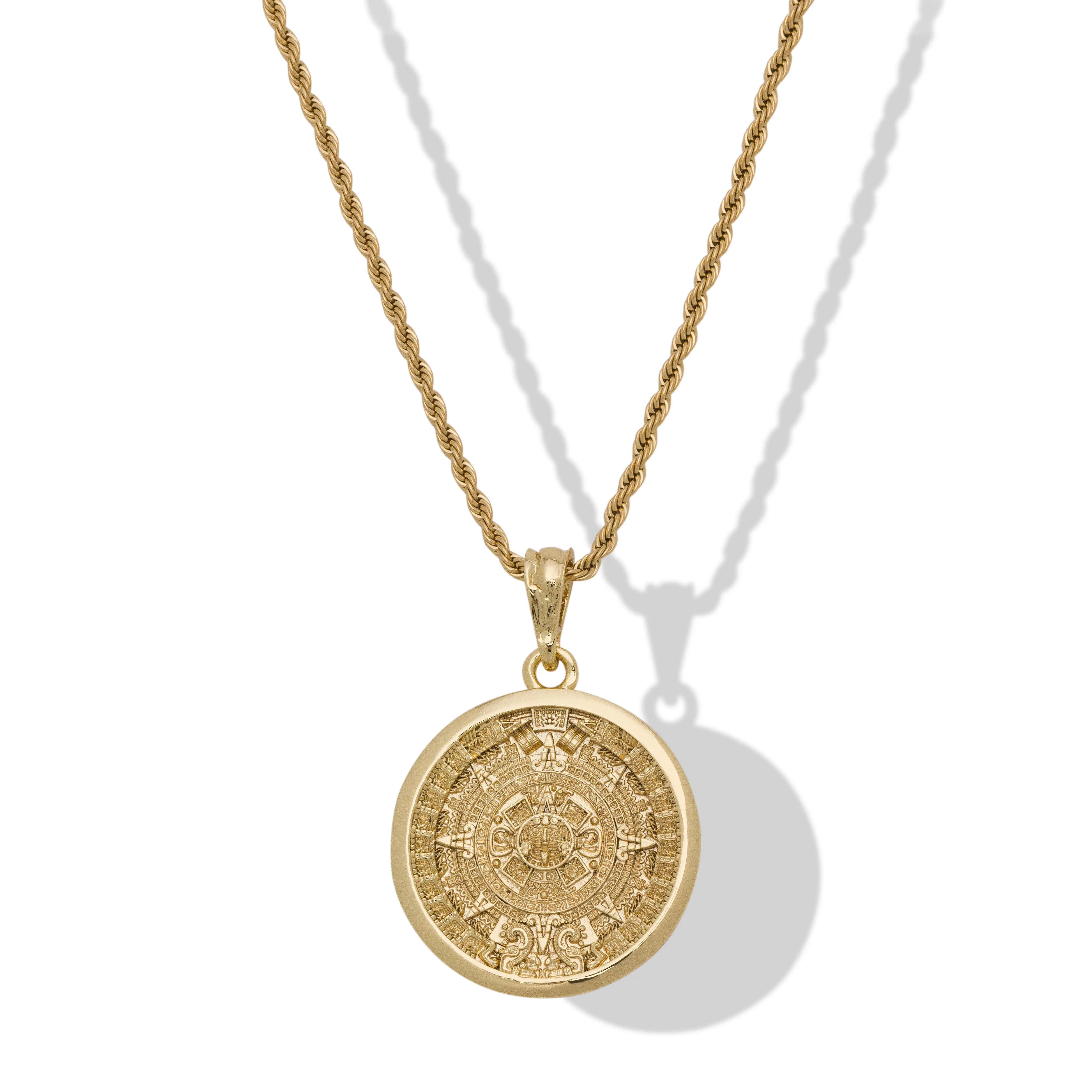 Aztec Calendar Pendant