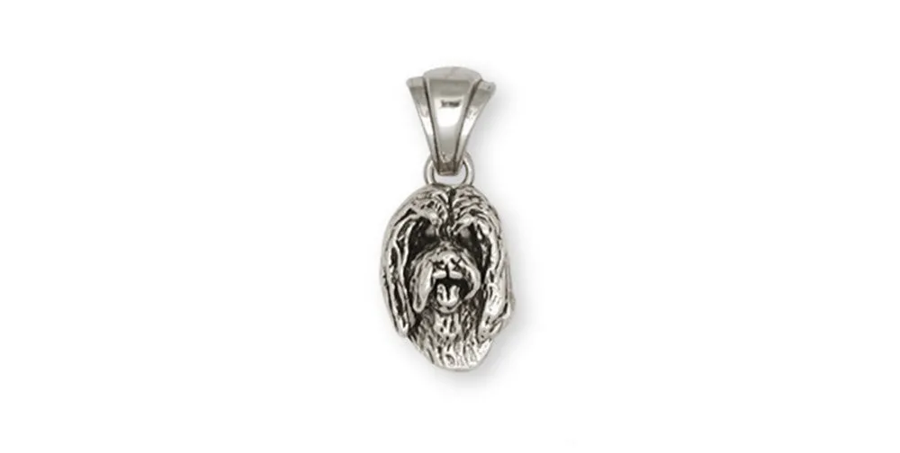 Bearded Collie Pendant Handmade Sterling Silver Dog Jewelry BCL3-P