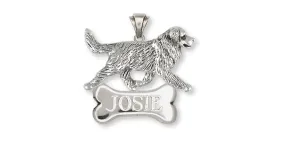 Bernese Mountain Dog Pendant Jewelry Sterling Silver Handmade Dog Pendant BMD3-NP