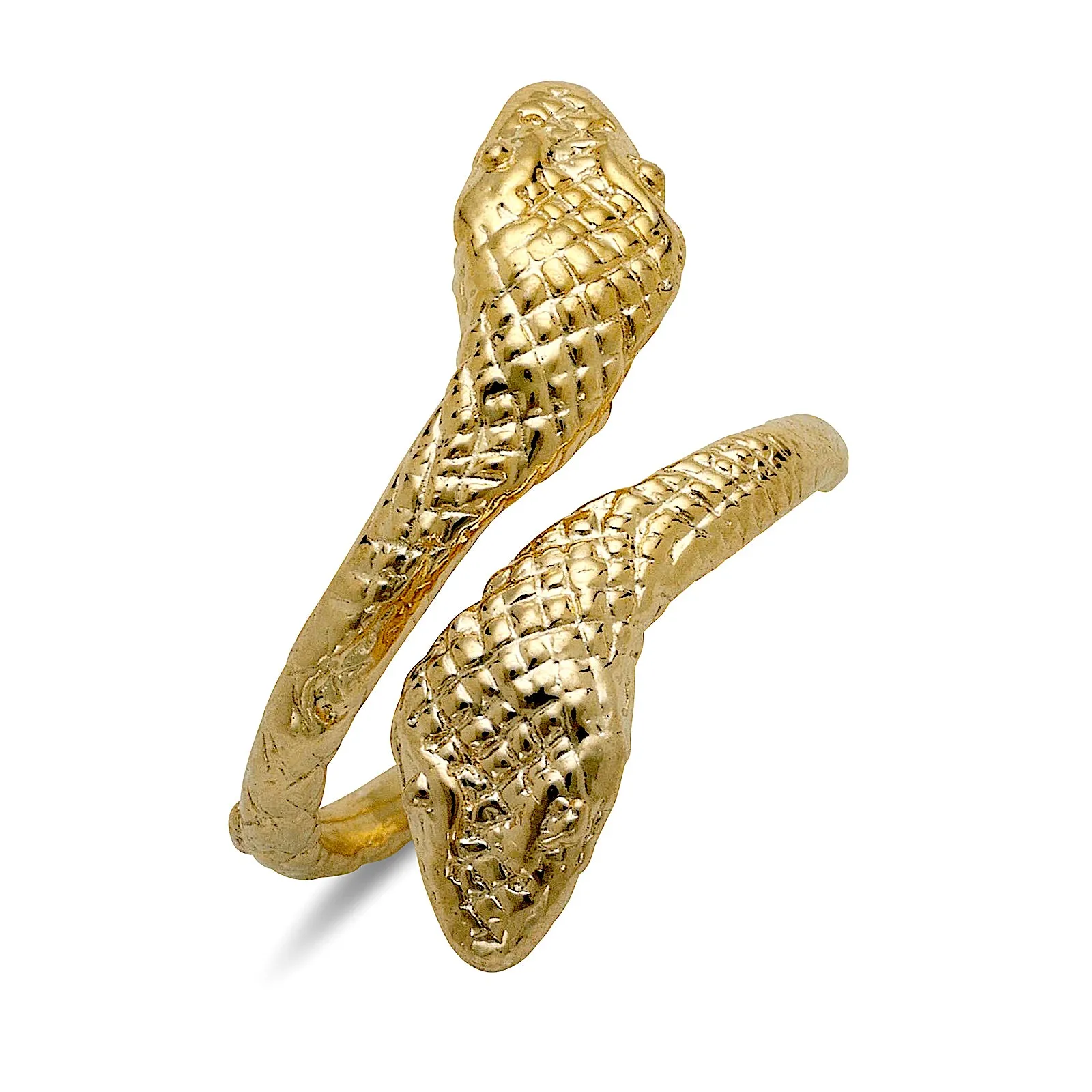 Better Jewelry Cobra Ends 10K Yellow Gold Ring (MADE IN USA)