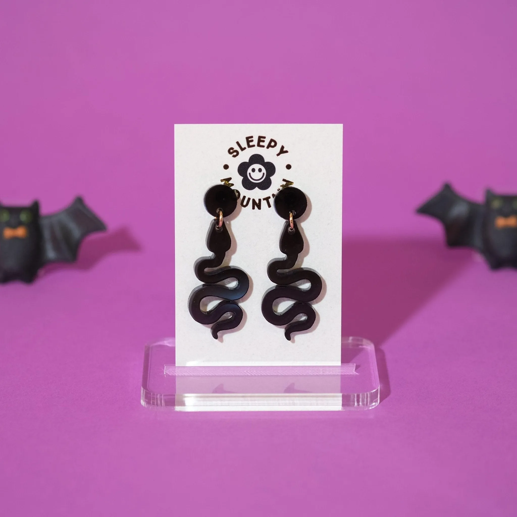 Black Snake Earrings