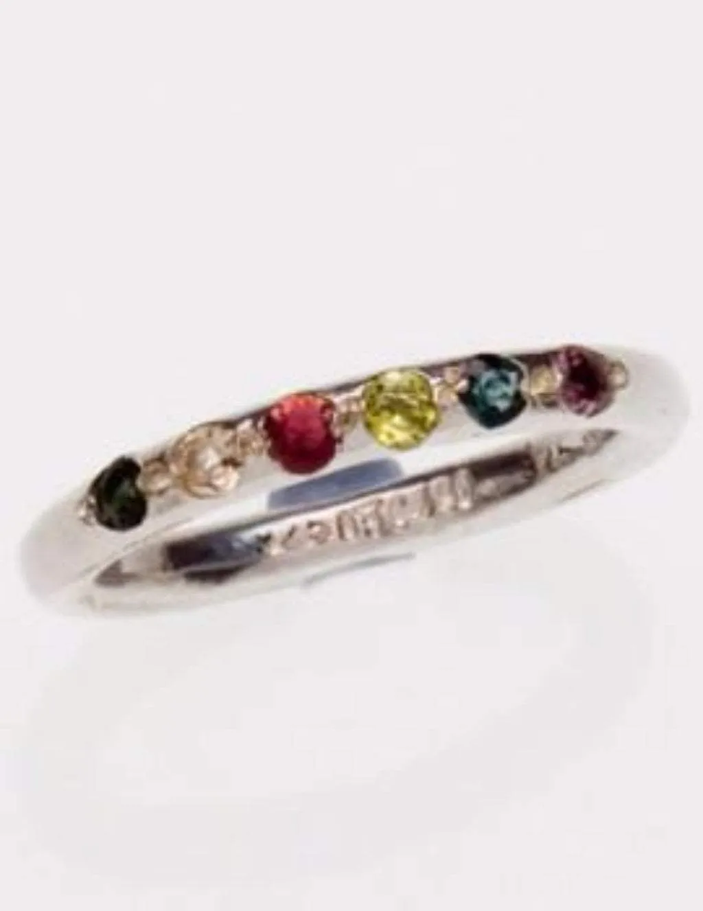 Bluenoemi Ring sterling silver tourmalines ring for woman