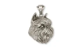 Brussels Griffon Pendant Handmade Sterling Silver Dog Jewelry GR1-P