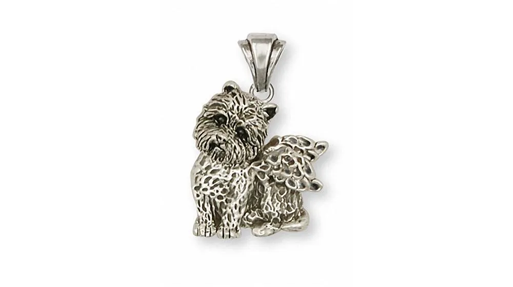 Cairn Terrier Angel Pendant Jewelry Sterling Silver Handmade Dog Pendant CNWT7-AP