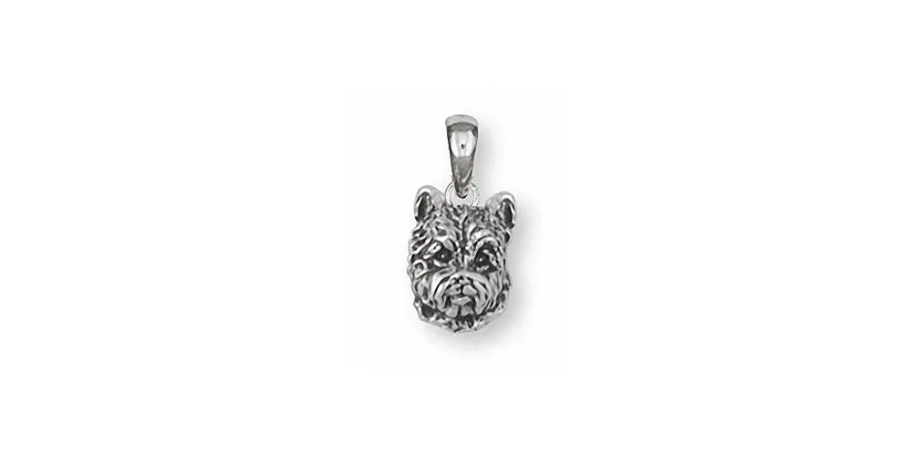 Cairn Terrier Pendant Jewelry Sterling Silver Handmade Dog Pendant CNWT31-P