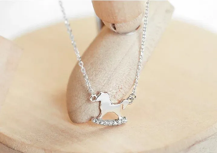 Carousel Rocking Horse Necklace