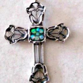 Christian Necklace, Sterling Silver Christian cross from the Holy Land , Gift for Christmas