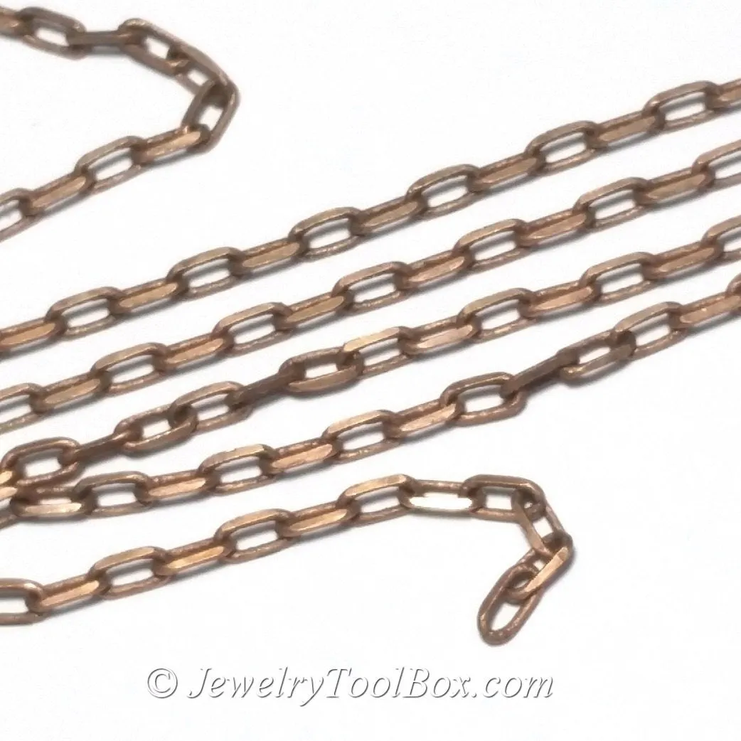 Copper Rolo Chain, Antique Copper Chain, Brass, Soldered, 6x3mm, 1mm thick, 18 gauge, Lead Nickel Free, Lot Sizes 50 meters, #2906 R