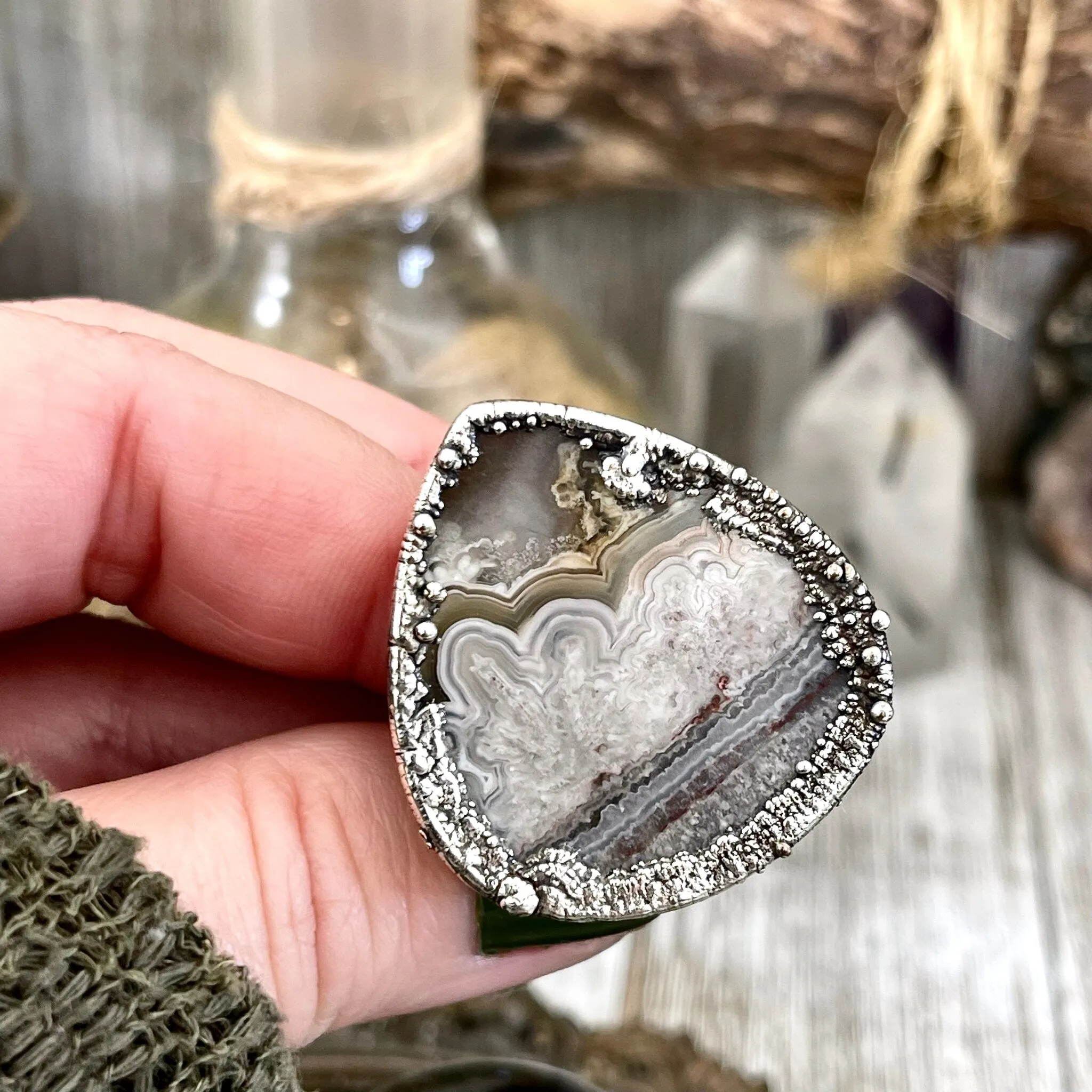 Crazy Lace Agate Ring Size 6 / Foxlark Collection - One of a Kind