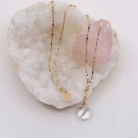 Croft - Quartz Crystal Pendant Gold Necklace