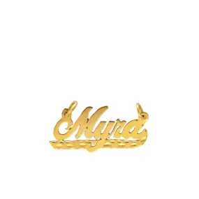 Custom 22K Gold Nameplate Pendant