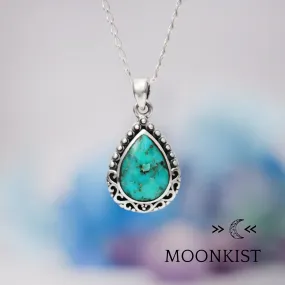 Dainty Turquoise Filigree Pendant | Moonkist Designs