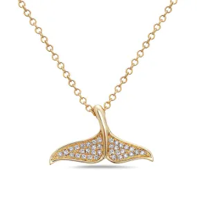 Diamonds Whale Tail Pendant