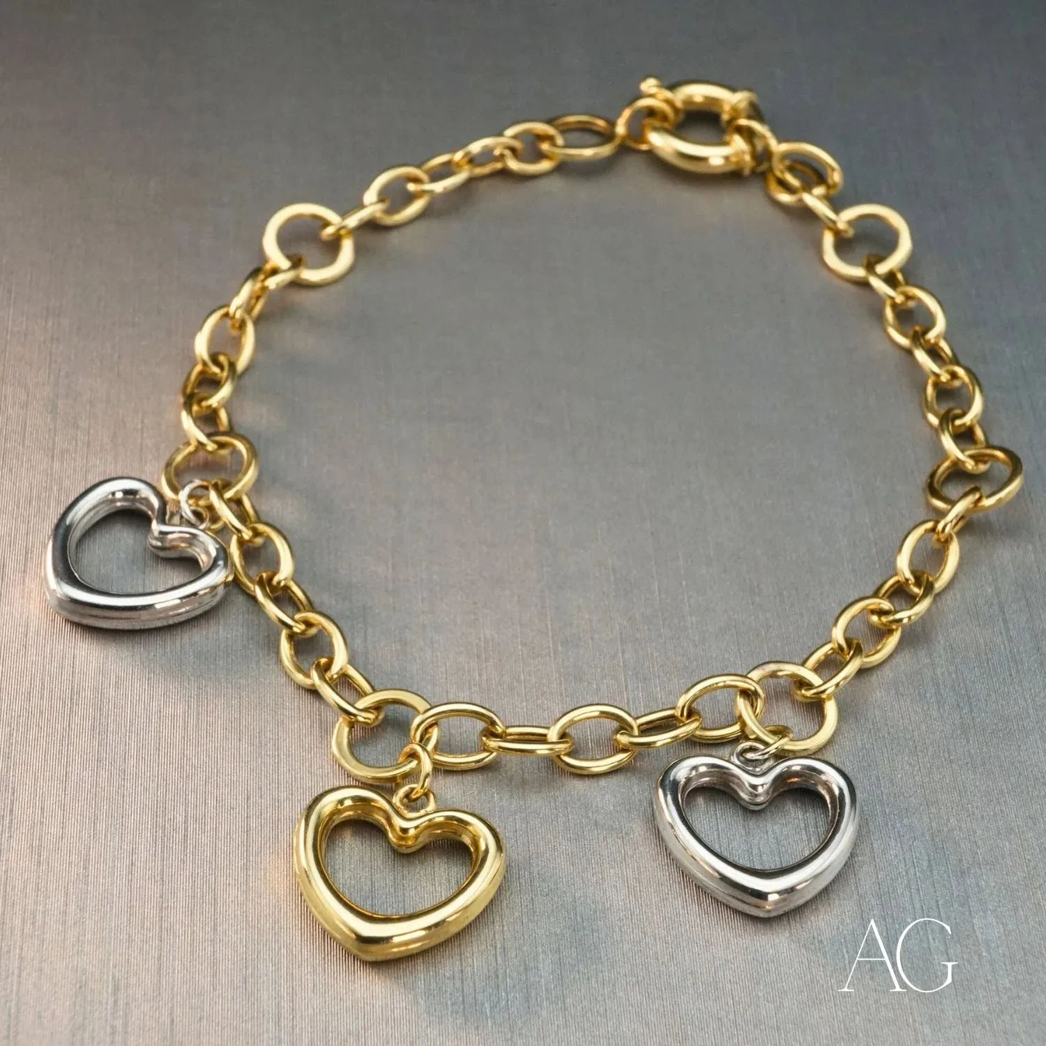 Elegant Two-Tone 18k Bracelet