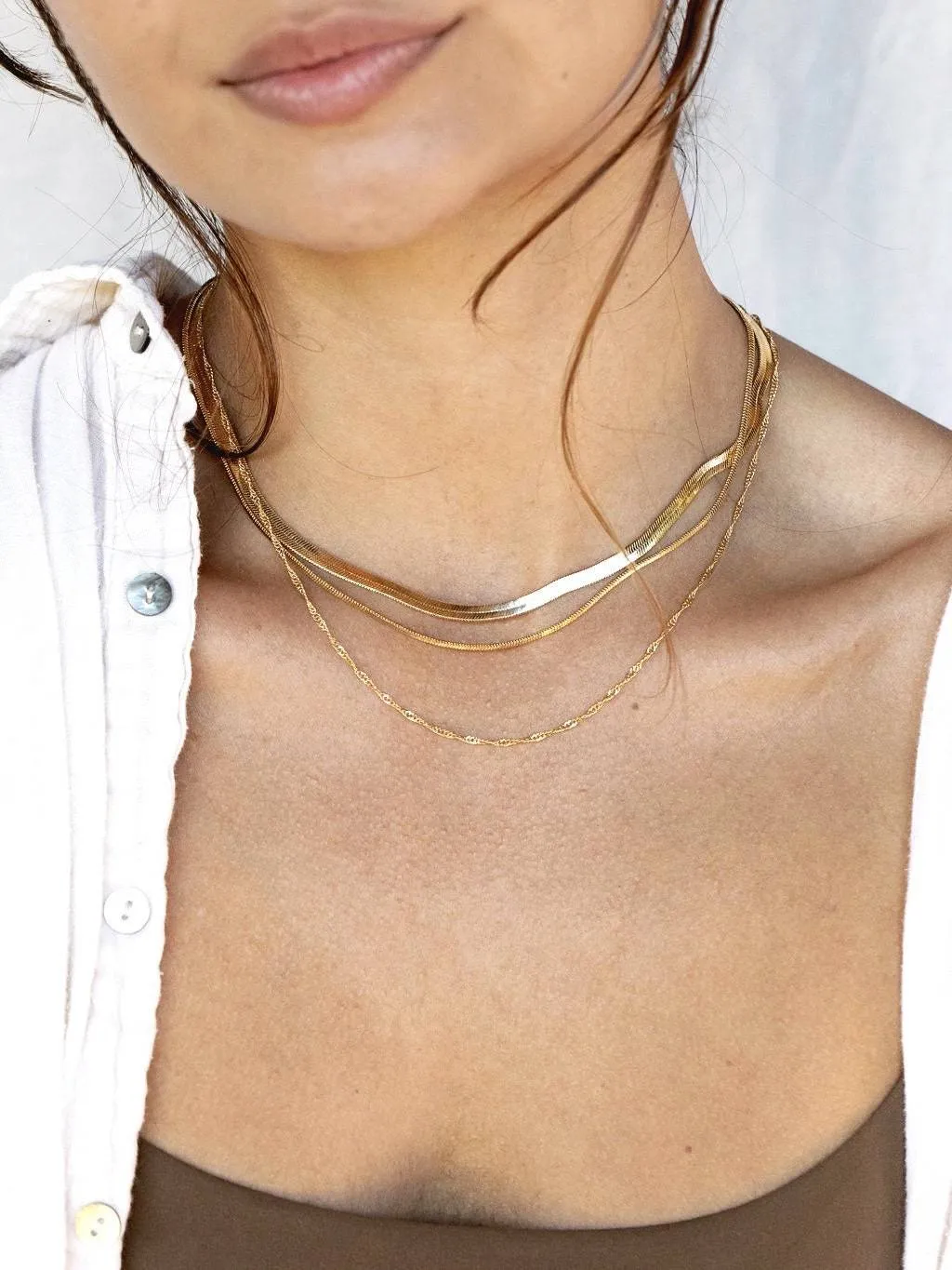 Gold Layering Necklace Set