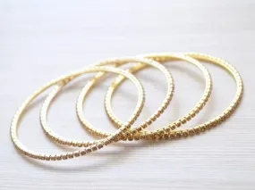 Gold Stacking Bangle Bracelets for women, Skinny layering bracelets for girls, Must have Indian jewelry