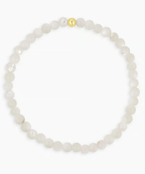 Gorjana Carter Gemstone Bracelet - Gold/Mother of Pearl